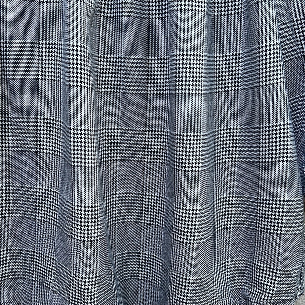Dex Plaid Checked Off the Shoulder Top S - Picture 3 of 10